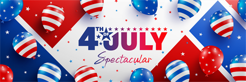 Patriotic balloons with wording 