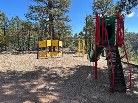 Walnut Street Playlot Slide and playground equipment.