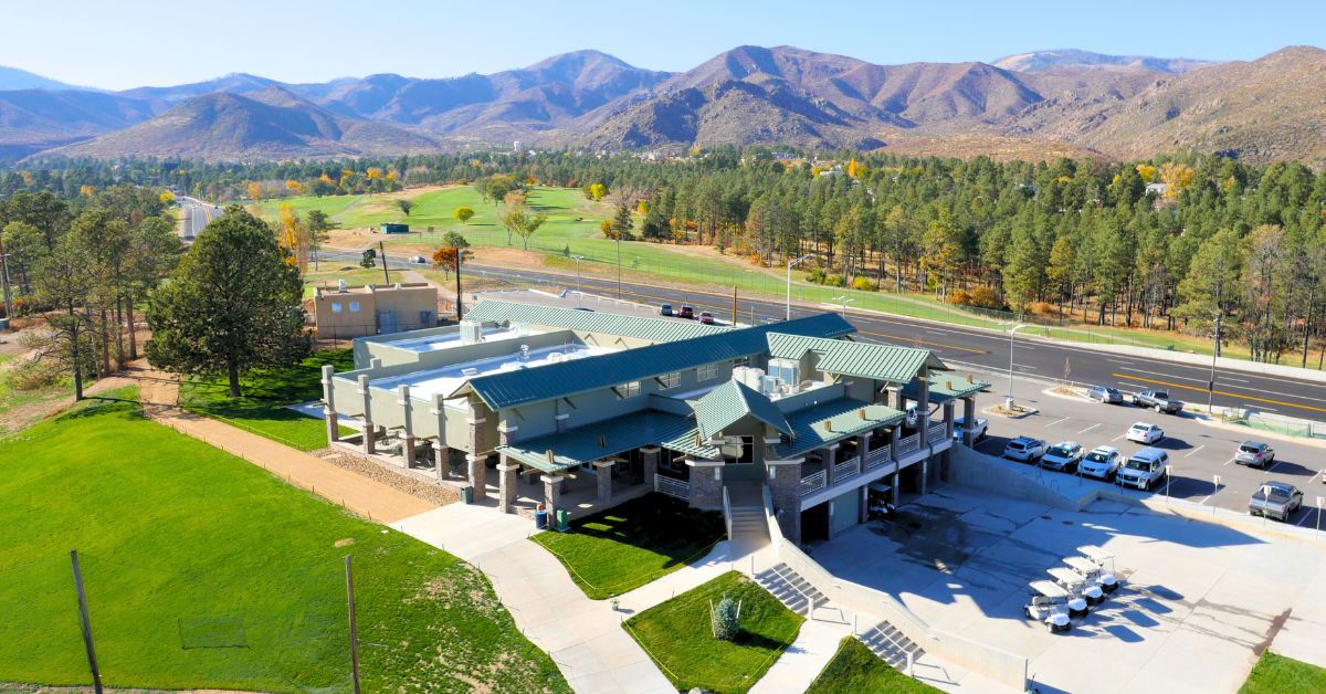 ariel view of gold course