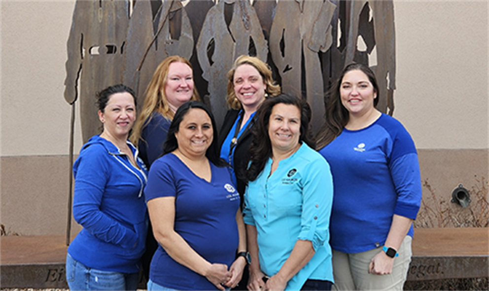 Judge Allen and her staff from the Municipal Court pose in front of the Municipal Justice Center Building. 