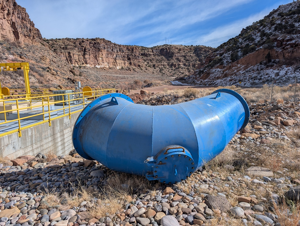 Abiquiu draft tube under repair