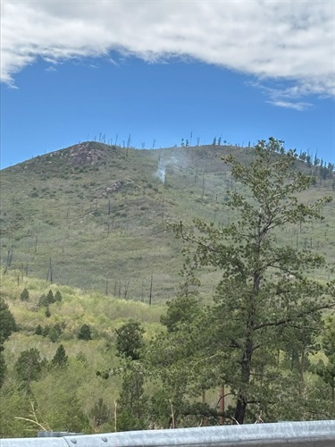 View of smoke cloud on Jemez Mountain