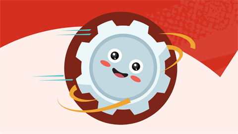 Emoji-like gear character