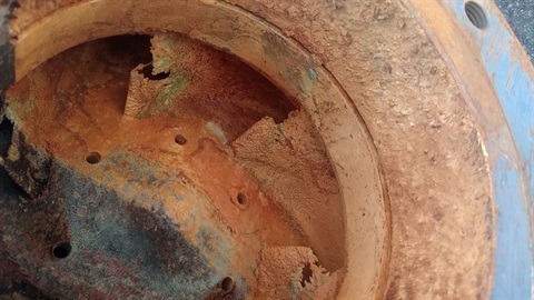 photo of pump impeller corrosion