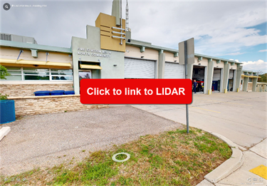 Image of the LIDAR footage of the front of the Fire Station #4
