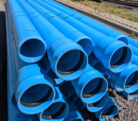 Blue water pipes