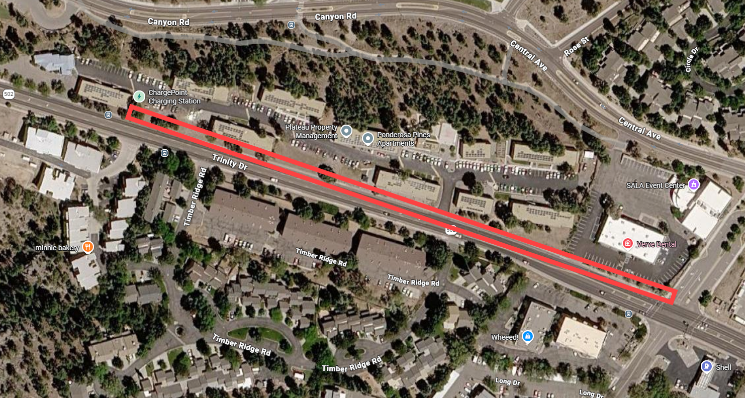 map image of construction area